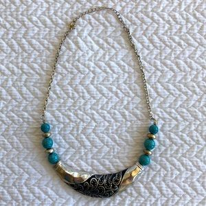Silver and turquoise necklace
